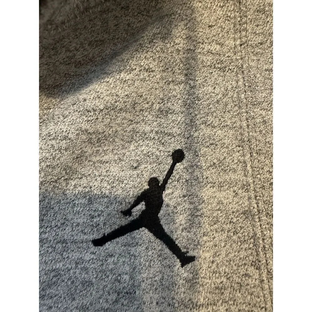 Jordan Nike Wings Fleece Hoodie Sweatshirt Gray Full Zip Size Medium - Picture 7 of 7